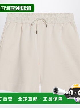 1h可退 香港直邮Moncler 盟可睐 女士 米白色棉质百慕大短裤 8H00