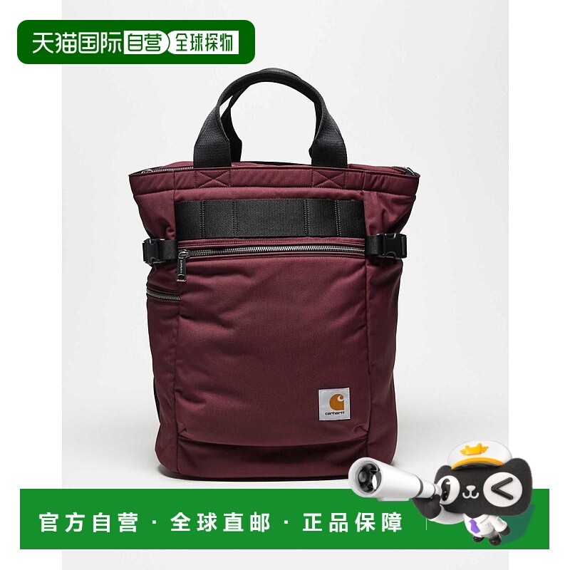 香港直邮CARHARTT WIP 女士 leroy 购物酒红色背包