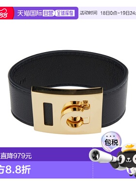 香港直邮Salvatore Ferragamo 菲拉格慕 女士 'Hug' 黑色锁扣图案