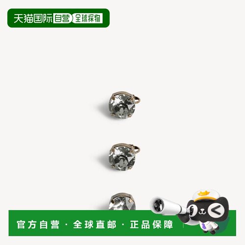 自营欧洲直邮Balenciaga巴黎世家 Gala女士深金色/水晶黄铜耳钉套