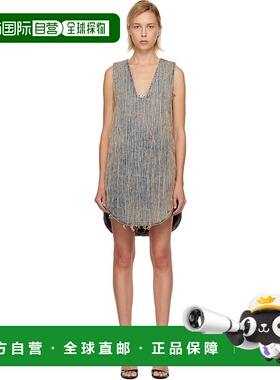 1h可退 香港直邮Diesel 迪赛 女士 蓝色 & 驼色 De-Laris-Dress-S