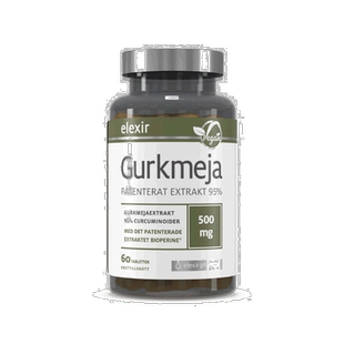 欧洲直邮北欧大药房ELEXIRPHARMA活性姜黄素胶囊关节灵活60粒礼物