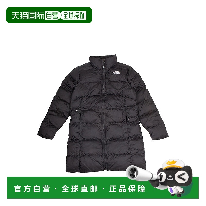 自营欧洲直邮The North Face北面 女士黑色聚酯纤维拉链开合羽绒