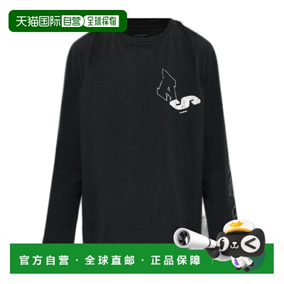 香港直邮ALL SAINTS 男士T恤 M028PFWASHEDBLACK 【付后1h可退】