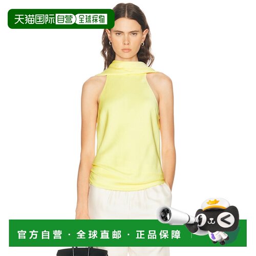香港直邮Simkhai 女士 Samira 缎面披肩式挂脖上衣 2262057Q