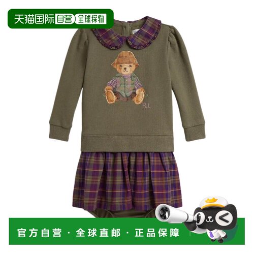 香港直邮Ralph Lauren Polo 熊连衣裙与灯笼裤两件装 310B26821