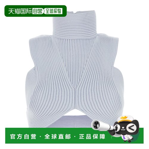 1h可退 香港直邮ALAIA 女士衬衫 AA9H10553M765555 SS2023 浅蓝色