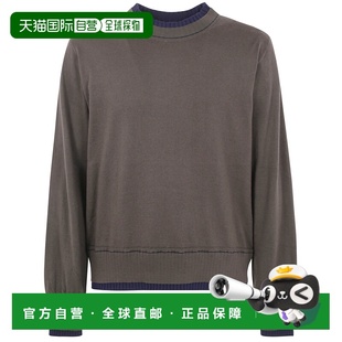 1h可退 香港直邮Sacai 男士 棉质羊绒针织套头衫毛衣 2503792M505