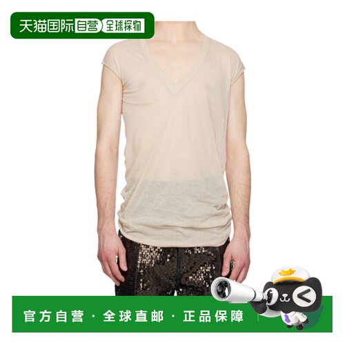 香港直邮Rick Owens 深V领T恤 RU01F2233UC短袖