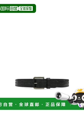 香港直发EMPORIO ARMANI阿玛尼男士黑色方扣腰带休闲Y4S010YC072