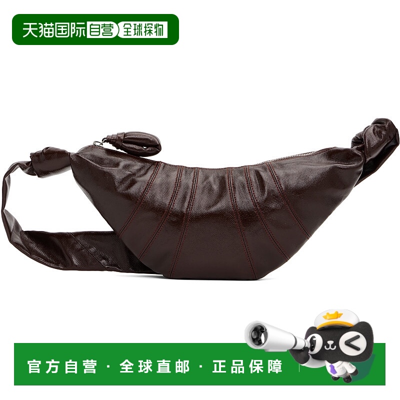 1h可退 香港直邮Lemaire 男士 棕色小号 Croissant 单肩包 BG0003