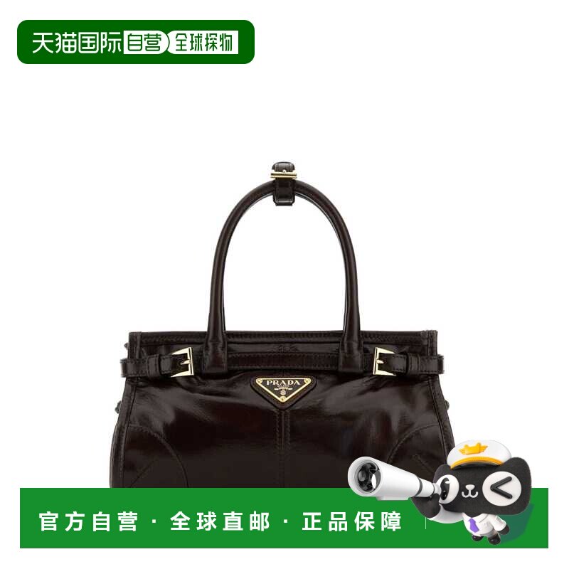香港直邮Prada 普拉达 女士 Bonnie Logo 铭牌手提包 1BA4862CYR