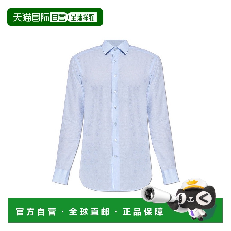 1h可退 香港直邮Etro 艾特罗 男士 Jacquard Roma 常規版型襯衫 M