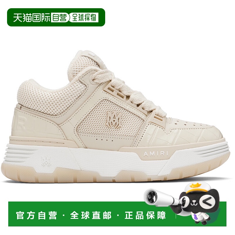 香港直邮AMIRI 女士 米色 Croc Debossed MA-1 运动鞋 AWFOSR1138