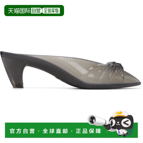 1h可退 香港直邮Chloe 蔻依 女士 灰色 Jelly Mule 凉鞋 CH26U17O