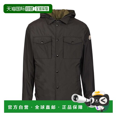 1h可退 香港直邮Moncler 盟可睐 男士 Chirano Logo Patch 连帽夹