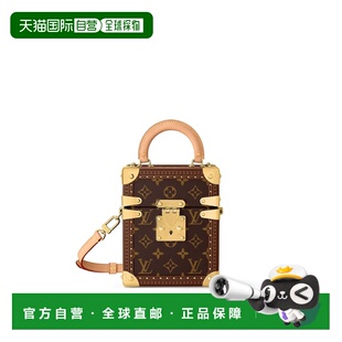 Box女士棕色涂层帆布老花 Camera 自营1h可退 欧洲直邮LV路易威登
