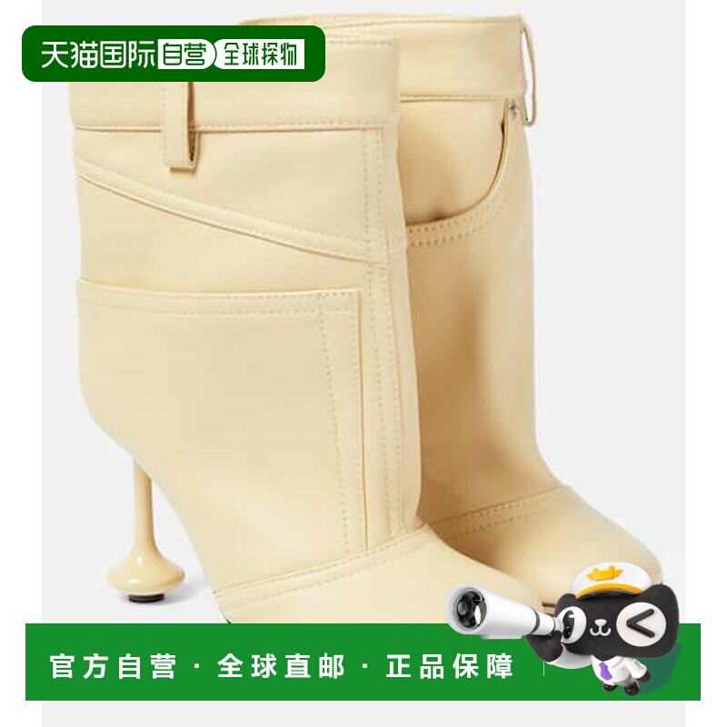 1h可退 香港直邮LOEWE 罗意威 女士 Toy 皮质短靴 white白色 舒适