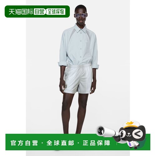 自营欧洲直邮Acne Studios 男士灰色聚酯纤维休闲短裤休闲裤