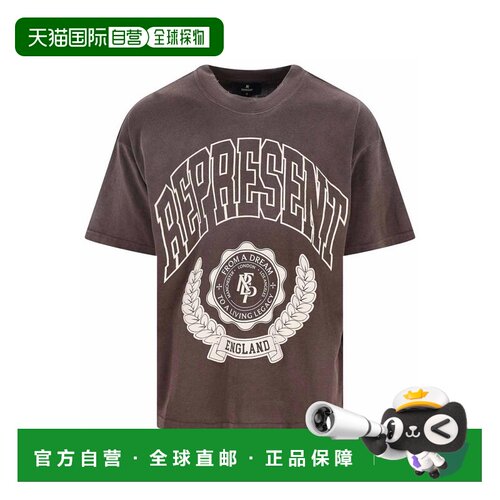 1h可退 欧洲直邮Represent 男士T恤 MLM10017017 SS2026 黑色 Rep