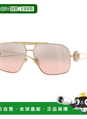 1h可退 香港直邮VERSACE 女士太阳镜 VE226910027E SS2026 金色 V