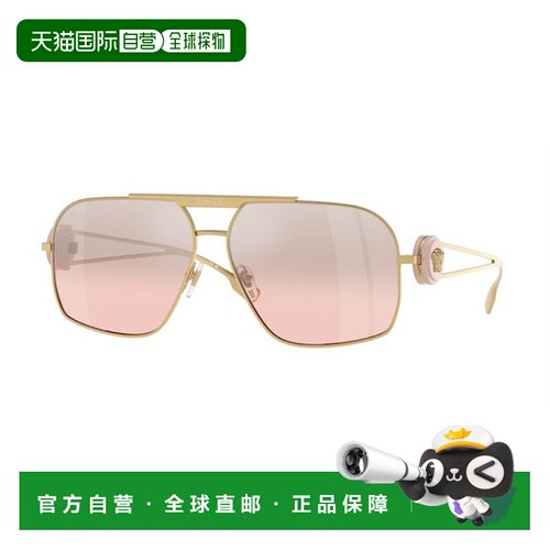1h可退 香港直邮VERSACE 女士太阳镜 VE226910027E SS2026 金色 V