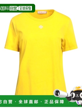 香港直邮Tory Burch 托里 伯奇 女士 T恤 yellow黄色 舒适时尚