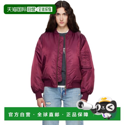 香港直邮ANINE BING 女士 酒红色 Leon 飞行员夹克 A0110490BGN28