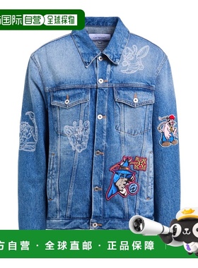 1h可退 香港直邮off-white 男士 牛仔布夹克 blue蓝色 舒适时尚