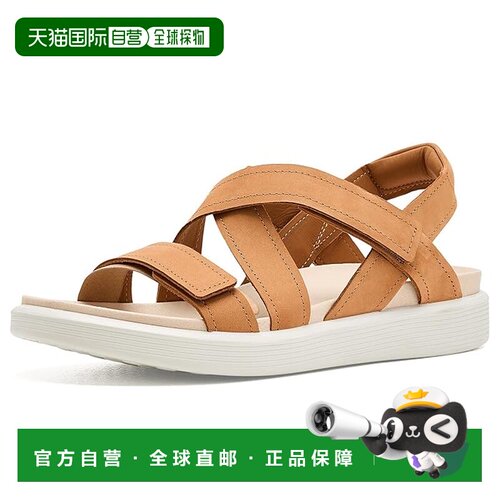 1h可退 美国直邮ecco 爱步 女士 柔软交叉型带凉鞋  舒适时尚