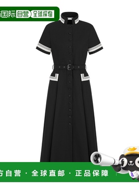 1h可退 香港直邮DIOR 26SS 喇叭形中长款衬衫式连衣裙 Women