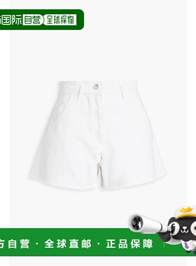 1h可退 香港直邮Maje 女士 磨破牛仔短裤 MFPSH00394BLANC