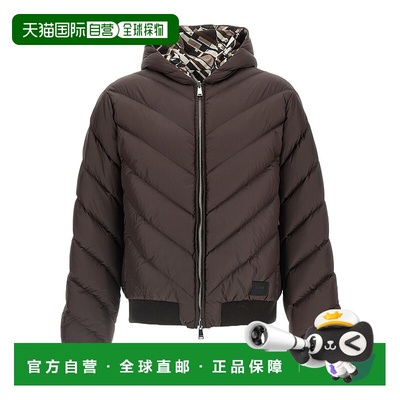 1h可退 香港直邮Fendi芬迪高领长袖带袖口连帽拉链棉服 FAA969AVI