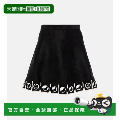1h可退 香港直邮Alaia 女士 剪口迷你半身裙 black黑色 舒适时尚