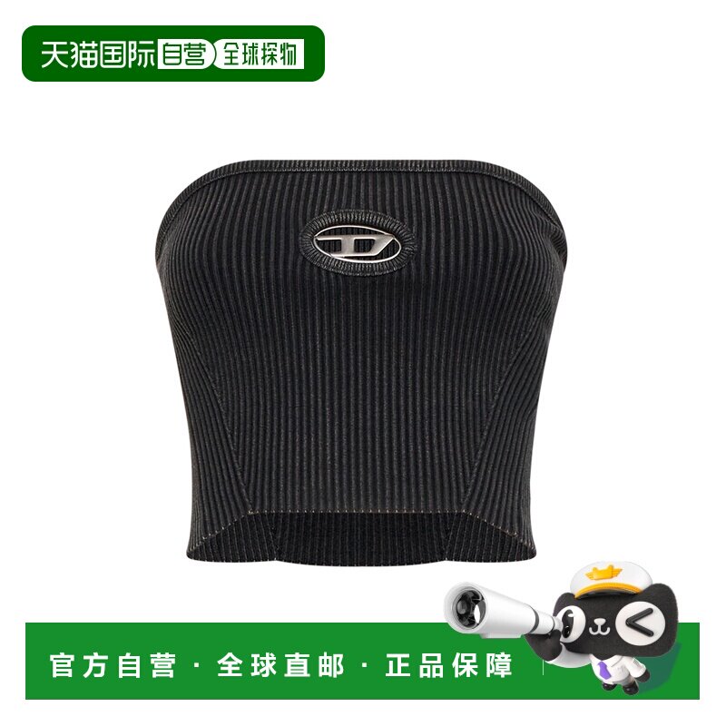 香港直邮DIESEL 女士背心吊带 A148130AKBQ900 AW2025 黑色 Clark