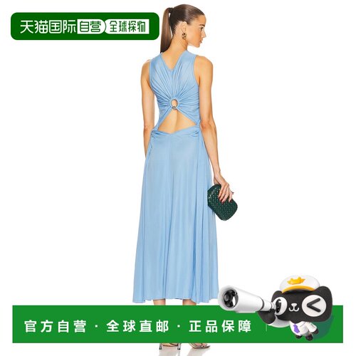 香港直邮Bottega Veneta 葆蝶家 女士 结环平纹针织长连衣裙 7724