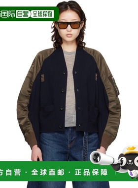 1h可退 香港直邮Sacai 女士 绿色 & 海军蓝开衫 2608309 舒适时尚