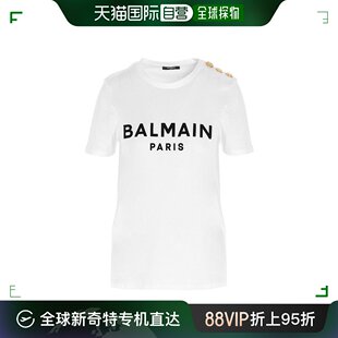 圆领短袖 香港直邮Balmain 女士 T恤 巴尔曼 BF1EF005BB02