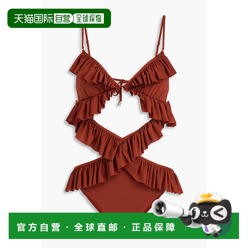 1h可退 香港直邮ZIMMERMANN 女士 荷叶边剪口泳衣 9135WRS241ONEP