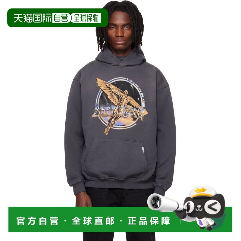 香港直邮Represent 男士 灰色 Golden Tour 连帽衫卫衣