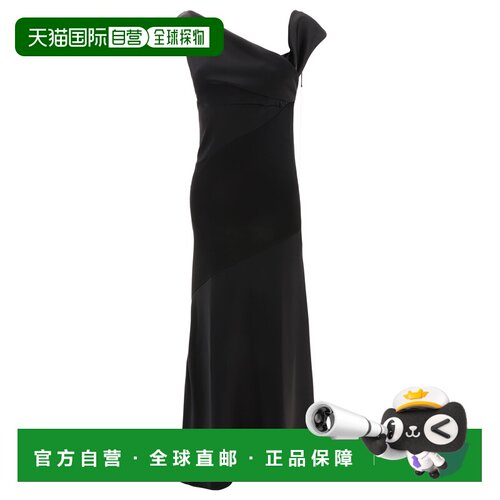 香港直邮LOEWE 女士半身裙 S800Y09W041100 SS2025 黑色 Asymmetr