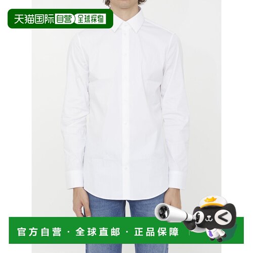 香港直邮GUCCI 男士衬衫 699563ZAJON9000 SS2024 白色 Stretch c
