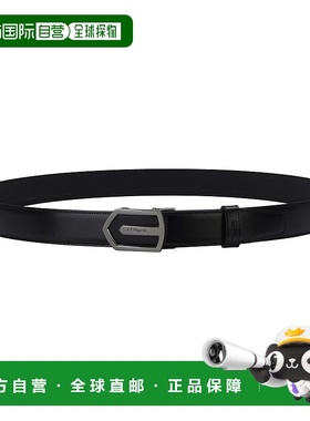 自营欧洲直邮S.T.Dupont法国都彭 AUTOLOCK男士黑色皮革腰带新款