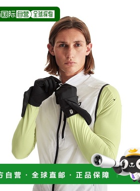 自营欧洲直邮On昂跑Weather系列黑色再生聚酯反光标志手套 男女通