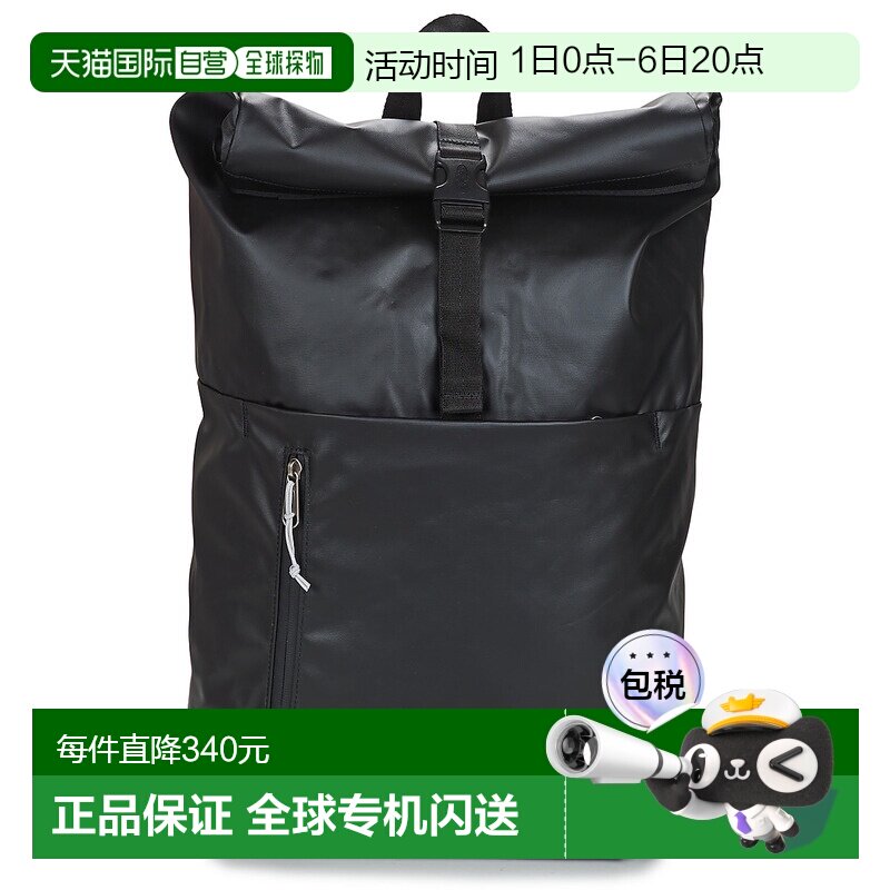 欧洲直邮Eastpak男女同款卷顶背包机能工装风防水耐磨黑色双肩包图片