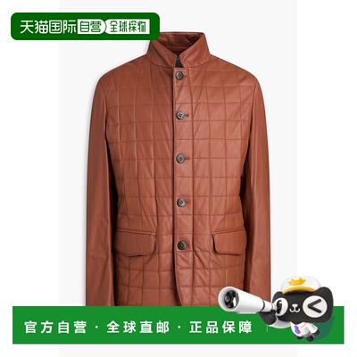 香港直邮Canali 康钠丽 男士 绗缝皮革夹克 O70080YL510253皮衣