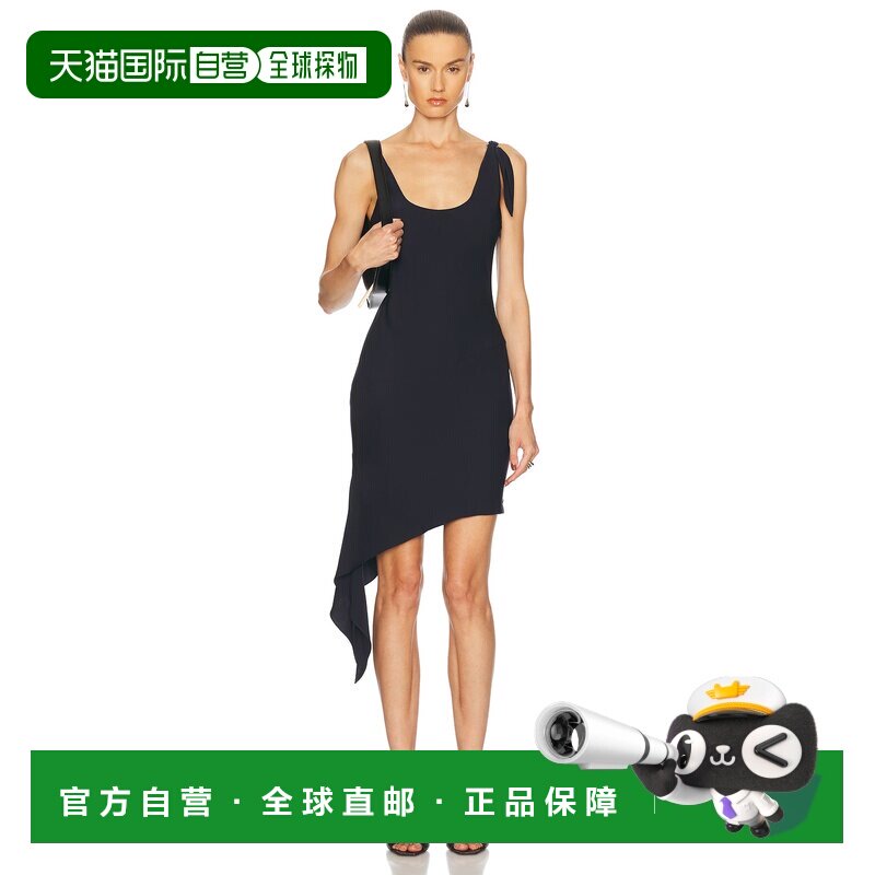 香港直邮Courreges 女士 打结高科技绉纱连衣裙 125CRO538PL0147
