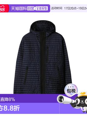 自营欧洲直邮Burberry/博柏利 男士锦纶绗缝徽标贴片连帽羽绒服