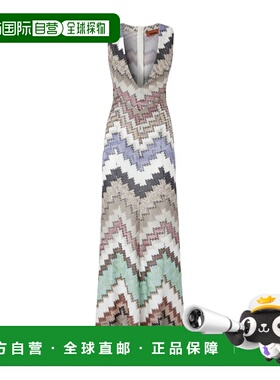 1h可退 香港直邮Missoni 深V领亮片连衣裙 DS26SG1YBR014W