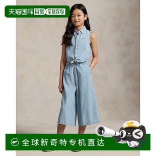 系带上衣靛蓝色钱布雷裤 欧洲直邮RalphLauren拉夫劳伦